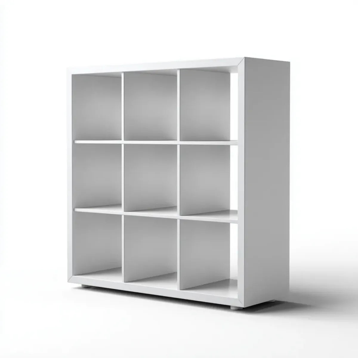Bibliothèque étagère blanche à 9 cases en MDF mélaminé rectangulaire 90 x 30 x 90 cm