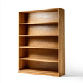Bibliothèque 5 niches chêne naturel 80 x 30 x 180 cm panneaux MDF plaqués chêne rectangulaire