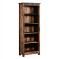 Bibliothèque ouverte brun foncé en pin massif 60 x 30 x 180 cm rectangulaire avec 5 niveaux